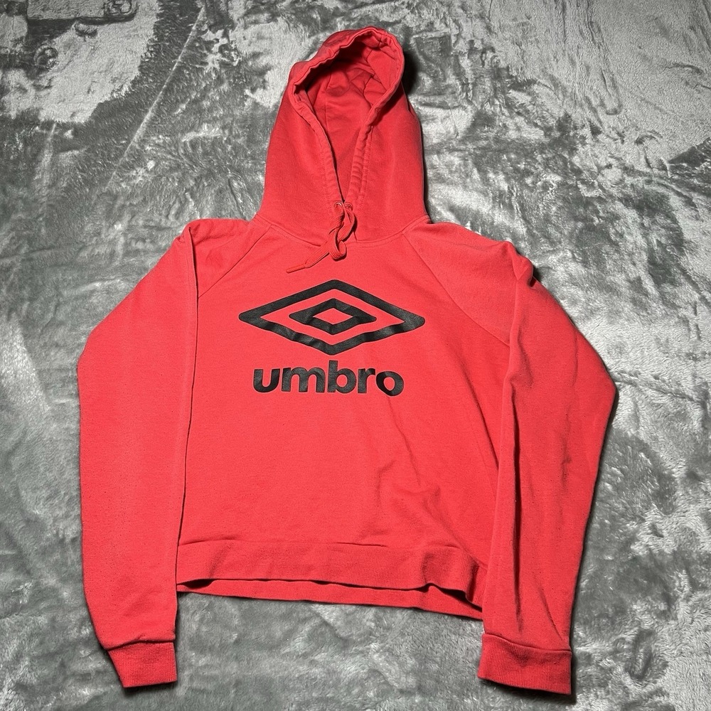 Umbro Hoodie Women Size Small Hooded Sweatshirt Red Soccer Futbol